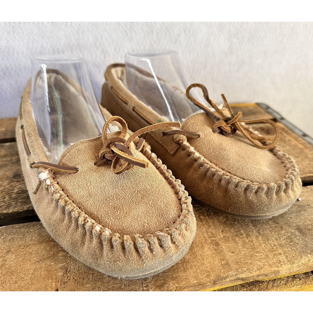 Minnetonka Moccasin Shearling Shoes Slippers Women's Size 10 Comfort Lined